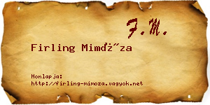 Firling Mimóza névjegykártya